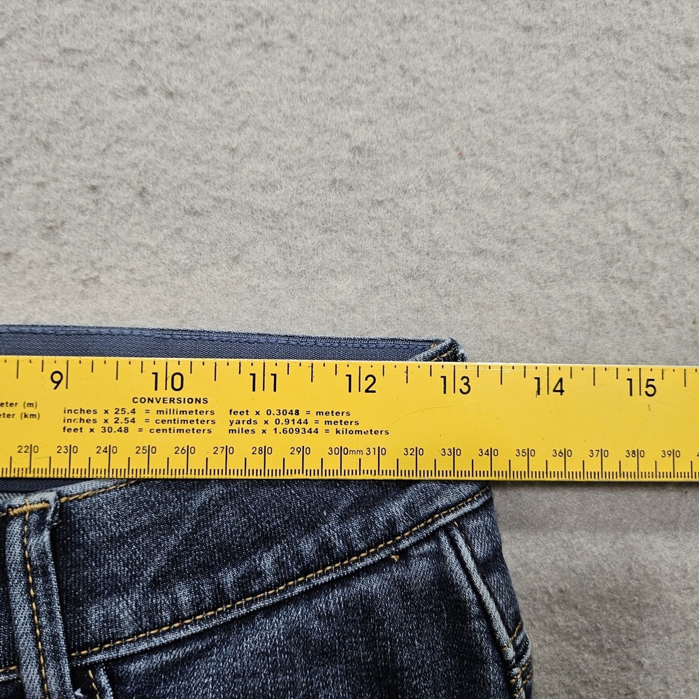 Democracy Skyrise Wide Leg Jeans Women 2 Blue Dark Wash Stretch Panel 26x33 - Picture 10 of 16